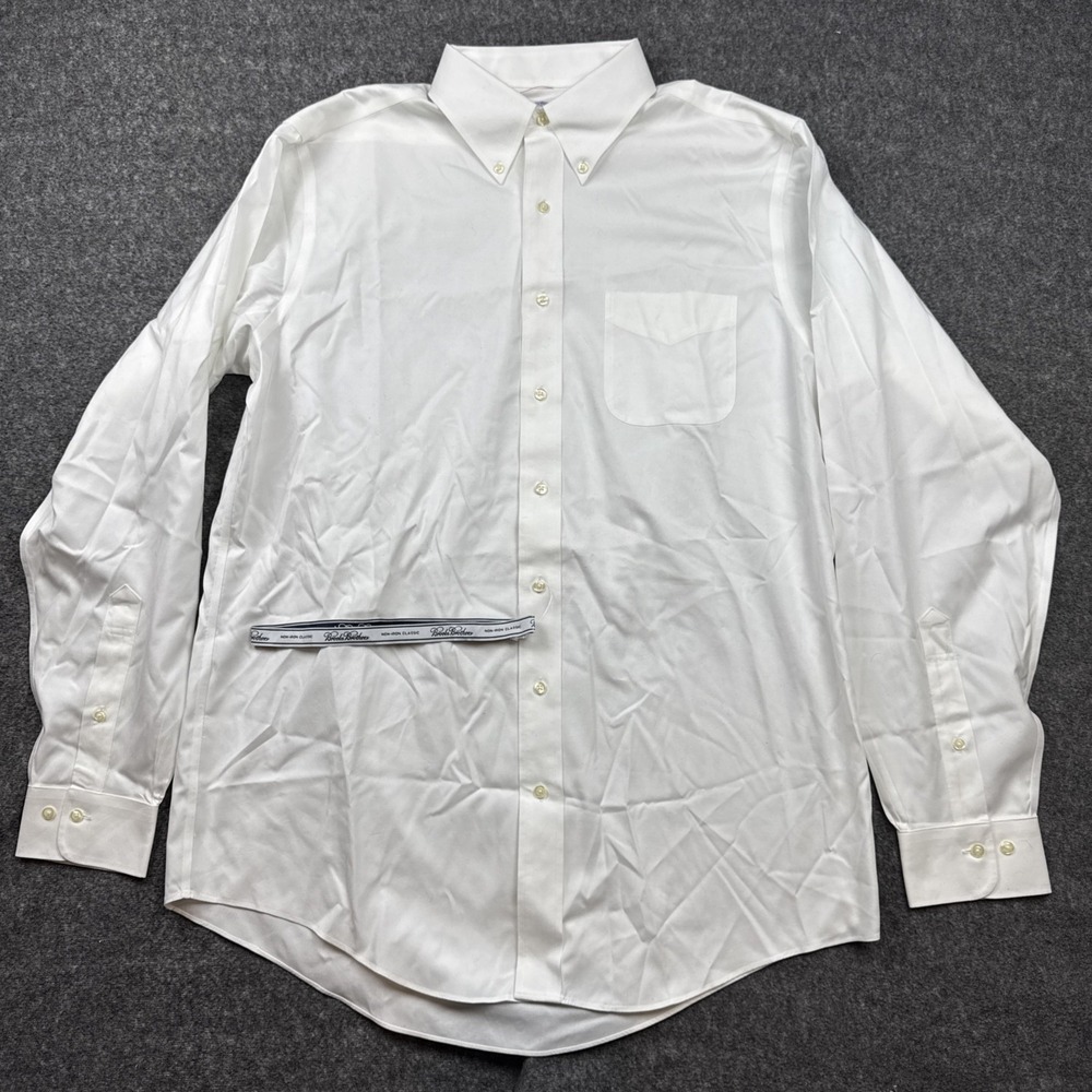 Brooks Brothers‎ Purple Label White Dress Shirt 16 6/7 Non-Iron Supima Cotton
